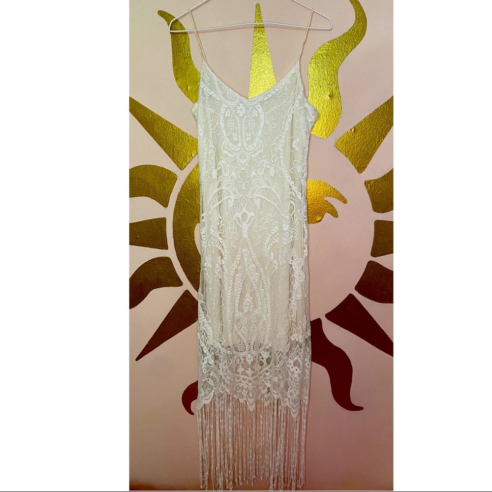 Curve hugging summer dress.